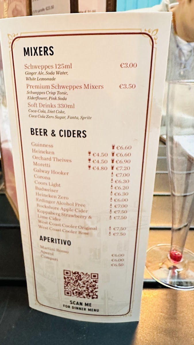 Menu Italian Restaurant Galway - Venice-3