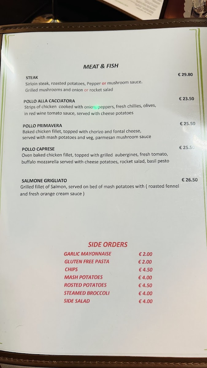 Menu Italian Restaurant Galway - Venice-4