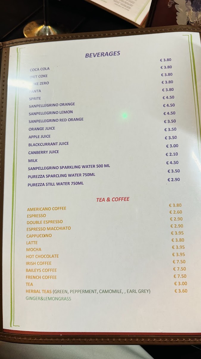 Menu Italian Restaurant Galway - Venice-6