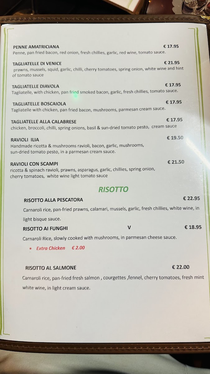 Menu Italian Restaurant Galway - Venice-7